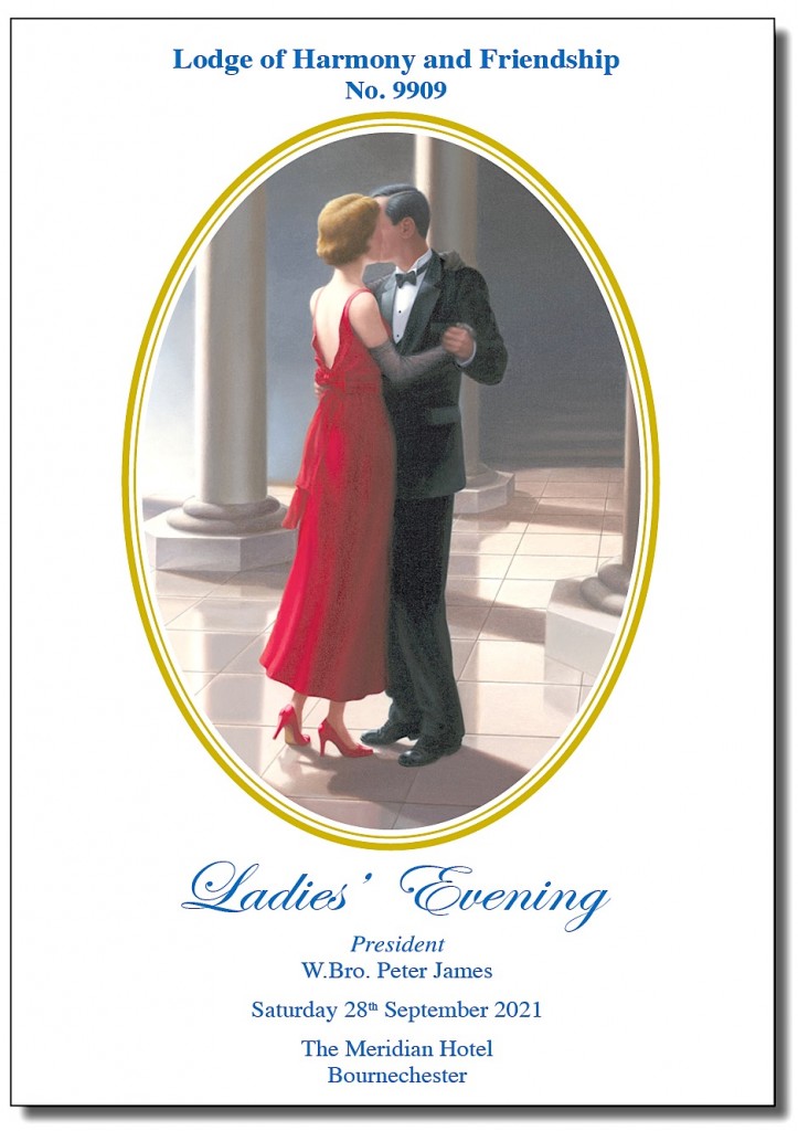 Ladies Night Masonic Print Menus Ladies Festival Evening